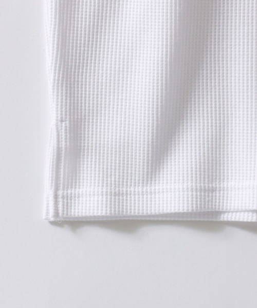 SITRY（シトリー）の「Thermal Layered No Sleeve Shirt/サーマル ワッフル ロング丈 ノースリーブシャツ タンクトップ（タンクトップ・メンズ・ホワイト/ブラック・L/M）」の6枚目の写真