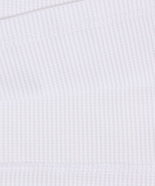 SITRY（シトリー）の「Thermal Layered No Sleeve Shirt/サーマル ワッフル ロング丈 ノースリーブシャツ タンクトップ（タンクトップ・メンズ・ホワイト/ブラック・L/M）」の5枚目の写真