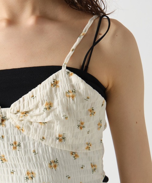 FOREVER 21(フォーエバー トゥエンティーワン)の「【2025SS】レトロフラワーキャミワンピース(ワンピース・レディース・ブラウン/ナチュラル・SMALL/MEDIUM)」の14枚目の写真