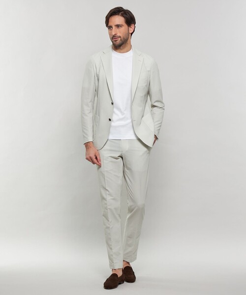 MACKINTOSH LONDON（マッキントッシュ ロンドン）の「【WEB・一部店舗限定】【BREASY JACKET】ポリエステルサッカーセットアップジャケット（テーラードジャケット・メンズ・ネイビー/グレー・38/40/36）」の3枚目の写真