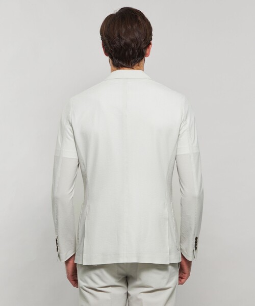 MACKINTOSH LONDON（マッキントッシュ ロンドン）の「【WEB・一部店舗限定】【BREASY JACKET】ポリエステルサッカーセットアップジャケット（テーラードジャケット・メンズ・ネイビー/グレー・38/40/36）」の7枚目の写真