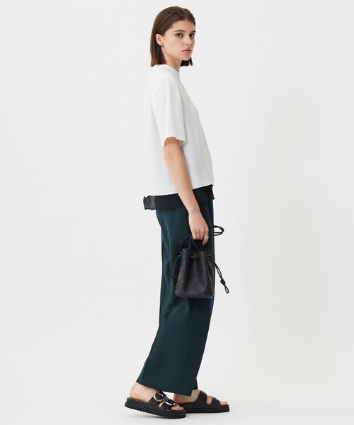 ブラウス シャツ BackSatinAmunzen シフォンコンビブラウス レディース BackSatinAmunzen シフォンコンビブラウス（シャツ/ブラウス