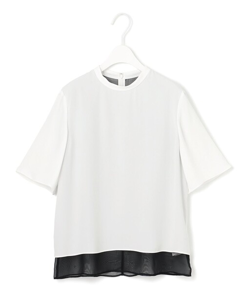 ICB（アイシービー）の「BackSatinAmunzen シフォンコンビブラウス（シャツ/ブラウス・レディース・アイボリー系/ブラック系・SMALL/MEDIUM/X-SMALL）」の7枚目の写真