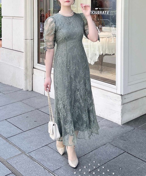 INGNI(イング)の「【WEB限定】スパンコールレースワンピース(ドレス・レディース・ブラック/ブルー系/ピンクベージュ/ミント・S/M)」の12枚目の写真