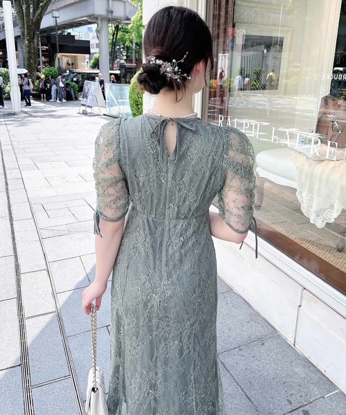 INGNI(イング)の「【WEB限定】スパンコールレースワンピース(ドレス・レディース・ブラック/ブルー系/ピンクベージュ/ミント・S/M)」の19枚目の写真