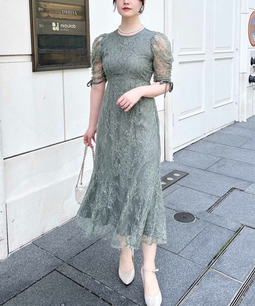 INGNI(イング)の「【WEB限定】スパンコールレースワンピース(ドレス・レディース・ブラック/ブルー系/ピンクベージュ/ミント・S/M)」の18枚目の写真