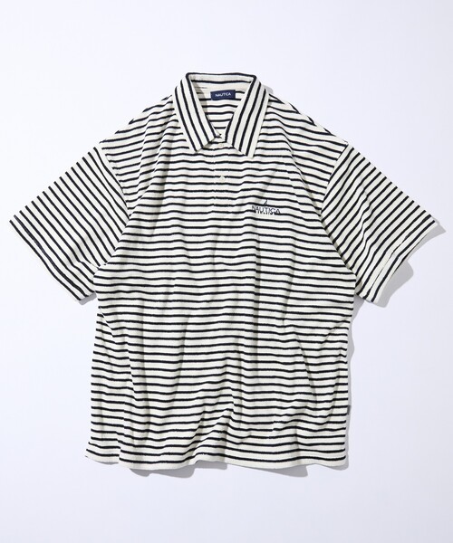 NAUTICA（ノーティカ）の「NAUTICA/ノーティカ ビックシルエット パイル ポロシャツ ボーダー柄（ポロシャツ・メンズ・ブラウン/ネイビー/その他13/ライトグレー・LARGE/X-LARGE/MEDIUM）」の13枚目の写真