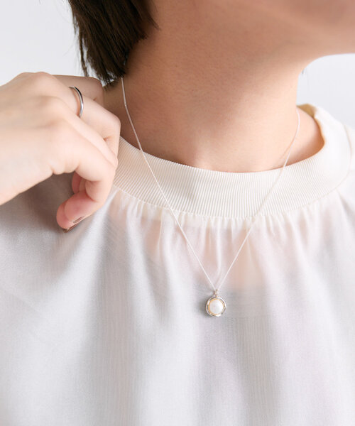 セール】《WEB限定/スターリングシルバー使用》枠付きパール