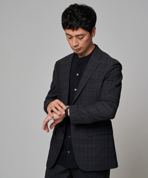 美品 ✨️ EDIFICE セットアップ L ポリエステル EDIFICE ジャケット テーラードジャケット MULTI FUNCTION