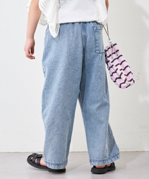 CIAOPANIC TYPY（チャオパニックティピー）の「【KIDS】紐付き風ワイドイージーデニム（デニムパンツ・キッズ・ネイビー/サックスブルー・XX-LARGE/LARGE/SMALL/MEDIUM/X-LARGE）」の16枚目の写真
