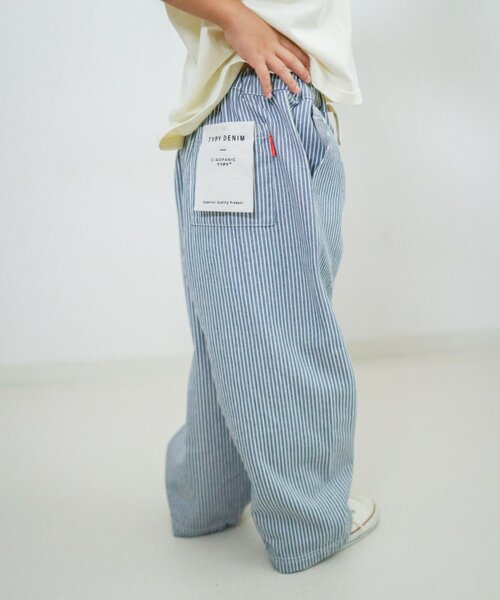 CIAOPANIC TYPY（チャオパニックティピー）の「【KIDS】紐付き風ワイドイージーデニム（デニムパンツ・キッズ・ネイビー/サックスブルー・XX-LARGE/LARGE/SMALL/MEDIUM/X-LARGE）」の9枚目の写真