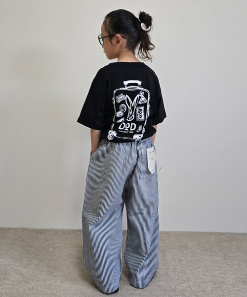CIAOPANIC TYPY（チャオパニックティピー）の「【KIDS】紐付き風ワイドイージーデニム（デニムパンツ・キッズ・ネイビー/サックスブルー・XX-LARGE/LARGE/SMALL/MEDIUM/X-LARGE）」の4枚目の写真