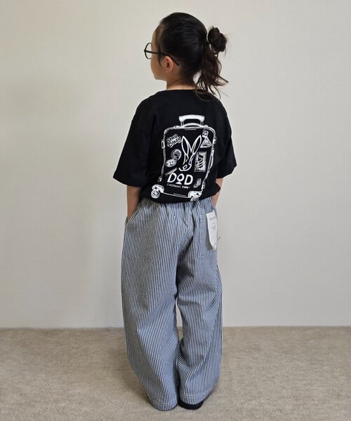 CIAOPANIC TYPY（チャオパニックティピー）の「【KIDS】紐付き風ワイドイージーデニム（デニムパンツ・キッズ・ネイビー/サックスブルー・XX-LARGE/LARGE/SMALL/MEDIUM/X-LARGE）」の3枚目の写真