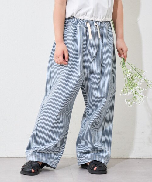 CIAOPANIC TYPY（チャオパニックティピー）の「【KIDS】紐付き風ワイドイージーデニム（デニムパンツ・キッズ・ネイビー/サックスブルー・XX-LARGE/SMALL/MEDIUM/LARGE/X-LARGE）」の22枚目の写真
