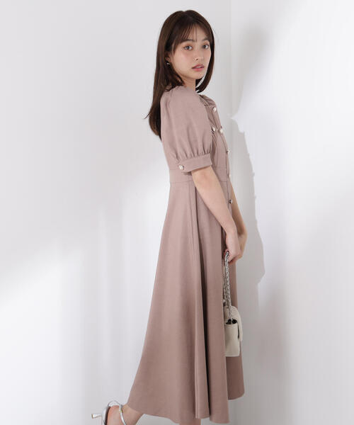 フロント釦スクエアネックワンピース 完売品 フロント釦スクエアネックワンピース | PROPORTION BODY