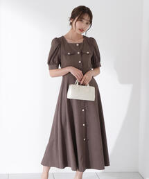 PROPORTION BODY DRESSING | フロント釦スクエアネックワンピースⅡ / 1215140902(ワンピース)