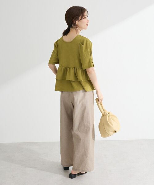 Petit fleur（プチフルール）の「・PetitFleur 2wayダイヤ柄プルオーバー（Tシャツ/カットソー・レディース・ブラック/アイボリー/グリーン/ブラウン・FREE）」の12枚目の写真