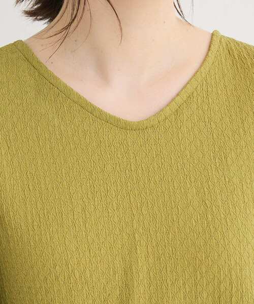 Petit fleur（プチフルール）の「・PetitFleur 2wayダイヤ柄プルオーバー（Tシャツ/カットソー・レディース・ブラック/アイボリー/グリーン/ブラウン・FREE）」の16枚目の写真