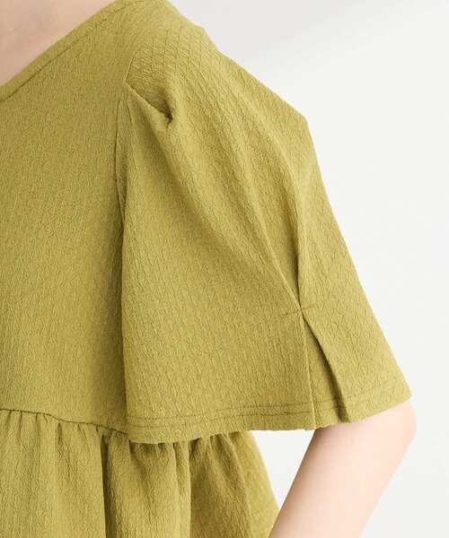 Petit fleur（プチフルール）の「・PetitFleur 2wayダイヤ柄プルオーバー（Tシャツ/カットソー・レディース・ブラック/アイボリー/グリーン/ブラウン・FREE）」の19枚目の写真