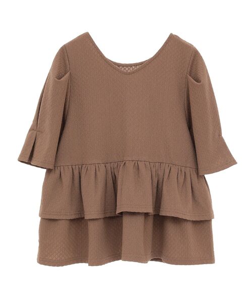 Petit fleur（プチフルール）の「・PetitFleur 2wayダイヤ柄プルオーバー（Tシャツ/カットソー・レディース・ブラック/アイボリー/グリーン/ブラウン・FREE）」の8枚目の写真
