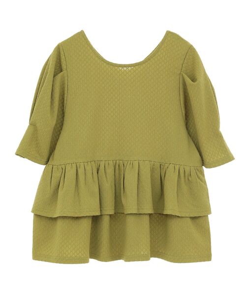 Petit fleur（プチフルール）の「・PetitFleur 2wayダイヤ柄プルオーバー（Tシャツ/カットソー・レディース・ブラック/アイボリー/グリーン/ブラウン・FREE）」の9枚目の写真