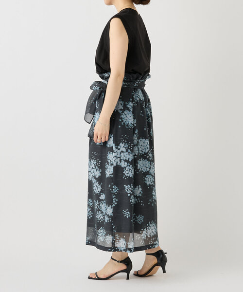 LIVETART(リヴェタート)の「夜道のアジサイ柄スカート(スカート・レディース・ダークグレー・FREE)」の3枚目の写真