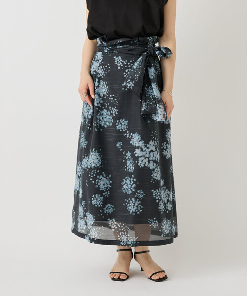 LIVETART(リヴェタート)の「夜道のアジサイ柄スカート(スカート・レディース・ダークグレー・FREE)」の5枚目の写真