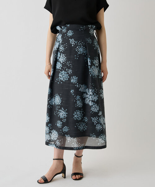 LIVETART(リヴェタート)の「夜道のアジサイ柄スカート(スカート・レディース・ダークグレー・FREE)」の22枚目の写真