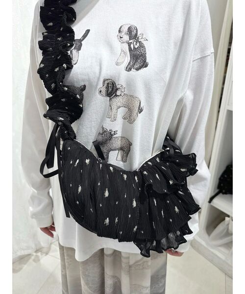 merry jenny（メリージェニー）の「flowerクロスボディバッグ（ショルダーバッグ・レディース・ミント/オフホワイト/ブラック・FREE）」の4枚目の写真