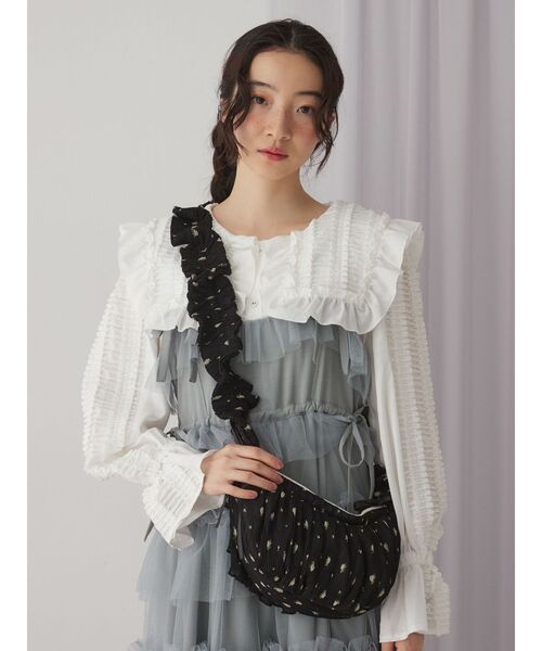 merry jenny（メリージェニー）の「flowerクロスボディバッグ（ショルダーバッグ・レディース・ミント/オフホワイト/ブラック・FREE）」の10枚目の写真