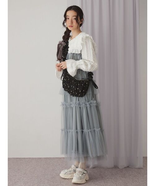 merry jenny（メリージェニー）の「flowerクロスボディバッグ（ショルダーバッグ・レディース・ミント/オフホワイト/ブラック・FREE）」の13枚目の写真