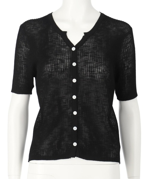 ANAP(アナップ)の「半袖 シアー ニット カーディガン トップス(カーディガン/ボレロ・レディース・ブラック/ブラウン/アイボリー・FREE)」の16枚目の写真