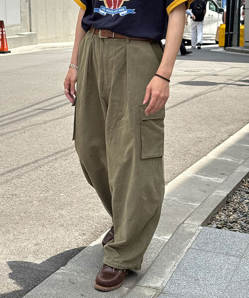 CIAOPANIC（チャオパニック）の「ワイドバルーンカーゴパンツ（その他パンツ・メンズ・カーキ/ブラック・MEDIUM/LARGE）」の13枚目の写真