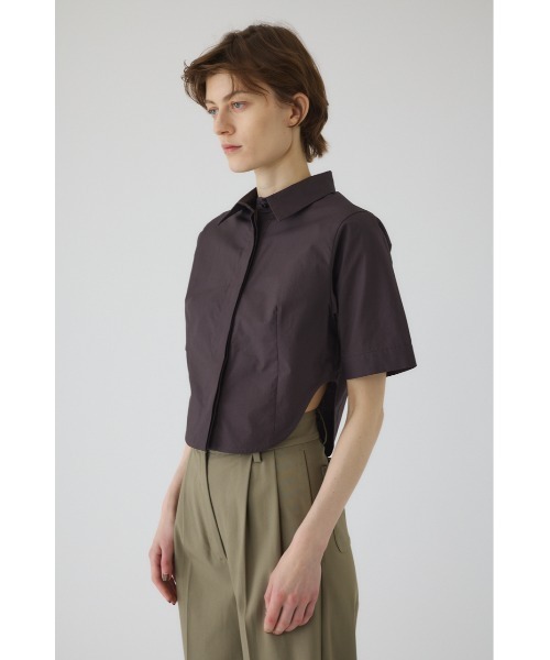 RIM.ARK（リムアーク）の「Round hem short SH ラウンドヘムショートシャツ（シャツ/ブラウス・レディース・ホワイト/ダークブラウン/ネイビー/ベージュ・FREE）」の16枚目の写真