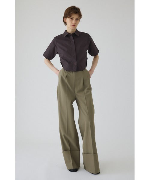RIM.ARK（リムアーク）の「Round hem short SH ラウンドヘムショートシャツ（シャツ/ブラウス・レディース・ホワイト/ダークブラウン/ネイビー/ベージュ・FREE）」の18枚目の写真