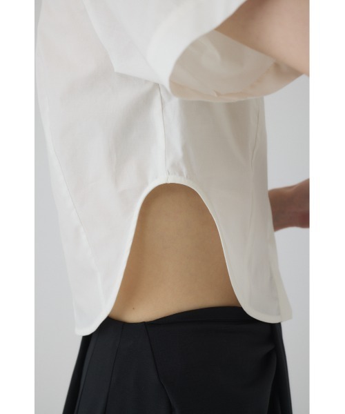 RIM.ARK（リムアーク）の「Round hem short SH ラウンドヘムショートシャツ（シャツ/ブラウス・レディース・ホワイト/ダークブラウン/ネイビー/ベージュ・FREE）」の15枚目の写真