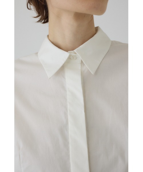 RIM.ARK（リムアーク）の「Round hem short SH ラウンドヘムショートシャツ（シャツ/ブラウス・レディース・ホワイト/ダークブラウン/ネイビー/ベージュ・FREE）」の11枚目の写真