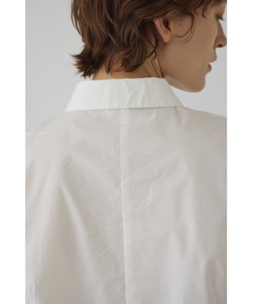 RIM.ARK（リムアーク）の「Round hem short SH ラウンドヘムショートシャツ（シャツ/ブラウス・レディース・ホワイト/ダークブラウン/ネイビー/ベージュ・FREE）」の12枚目の写真