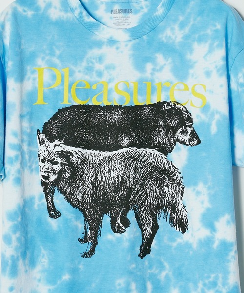 PLEASURES(プレジャー)の「PLEASURES/プレジャーズ WET DOGS TEE BLUE DYE タイダイTシャツ カットソー 半袖Tシャツ 秋物 秋服 2026年秋冬(Tシャツ/カットソー・レディース・ブルー・L)」の12枚目の写真