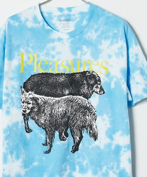 PLEASURES(プレジャー)の「PLEASURES/プレジャーズ WET DOGS TEE BLUE DYE タイダイTシャツ カットソー 半袖Tシャツ 秋物 秋服 2026年秋冬(Tシャツ/カットソー・レディース・ブルー・L)」の6枚目の写真
