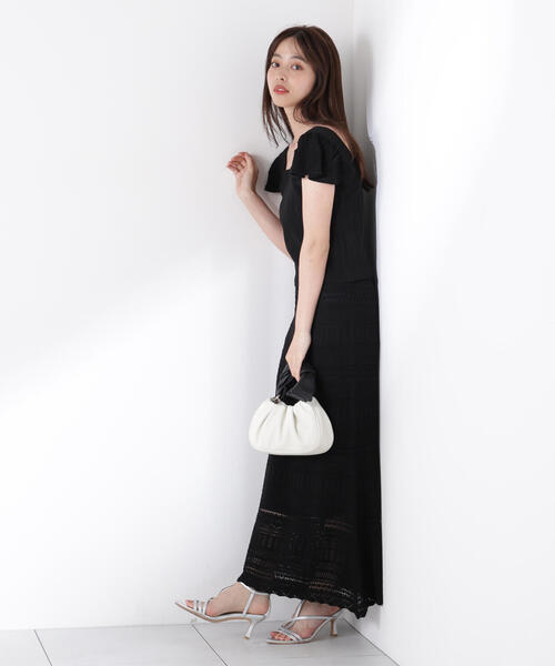 PROPORTION BODY DRESSING(プロポーションボディドレッシング)の「透かし編SET UP / 1215240612(ワンピース・レディース・ブラック/ホワイト/ボルドー・SMALL/MEDIUM/P/S)」の8枚目の写真