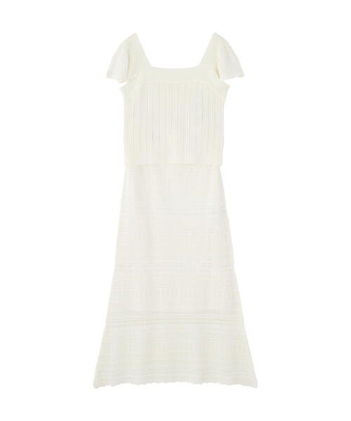 PROPORTION BODY DRESSING(プロポーションボディドレッシング)の「透かし編SET UP / 1215240612(ワンピース・レディース・ブラック/ホワイト/ボルドー・SMALL/MEDIUM/P/S)」の19枚目の写真