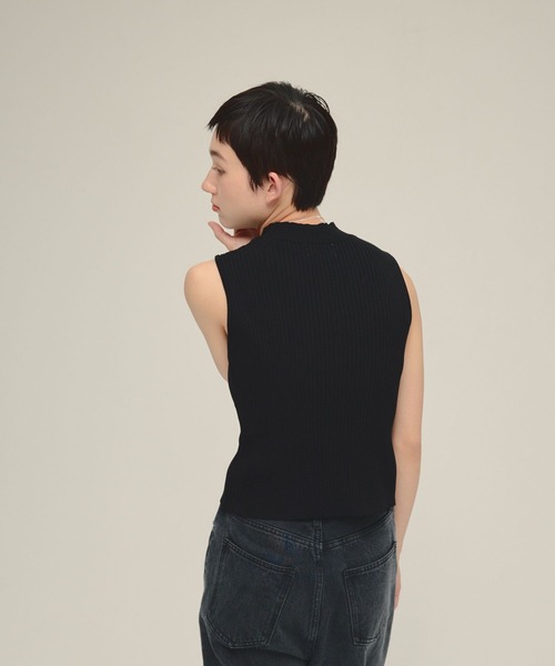 eL（エル）の「【eL】12G Rib High Neck NS/570732（ニット/セーター・レディース・グレー/ブルー/ブラック・FREE）」の8枚目の写真