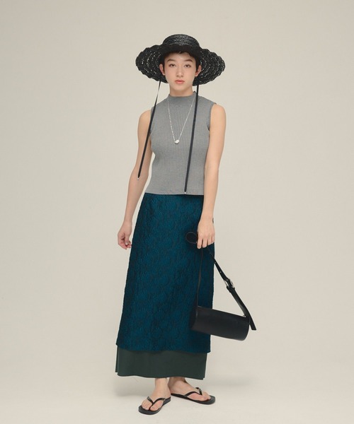 eL（エル）の「【eL】12G Rib High Neck NS/570732（ニット/セーター・レディース・グレー/ブルー/ブラック・FREE）」の12枚目の写真