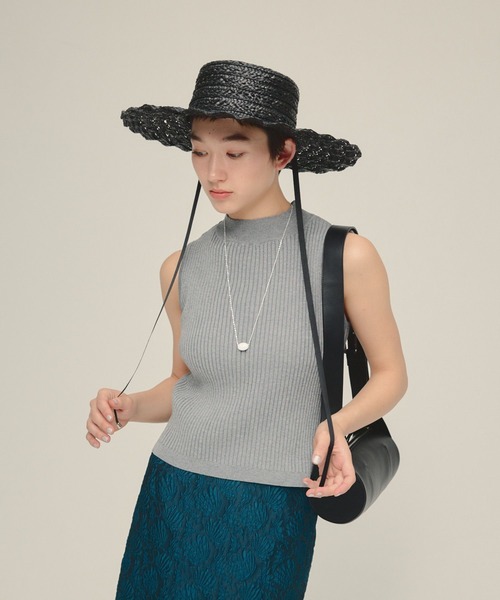 eL（エル）の「【eL】12G Rib High Neck NS/570732（ニット/セーター・レディース・グレー/ブルー/ブラック・FREE）」の14枚目の写真