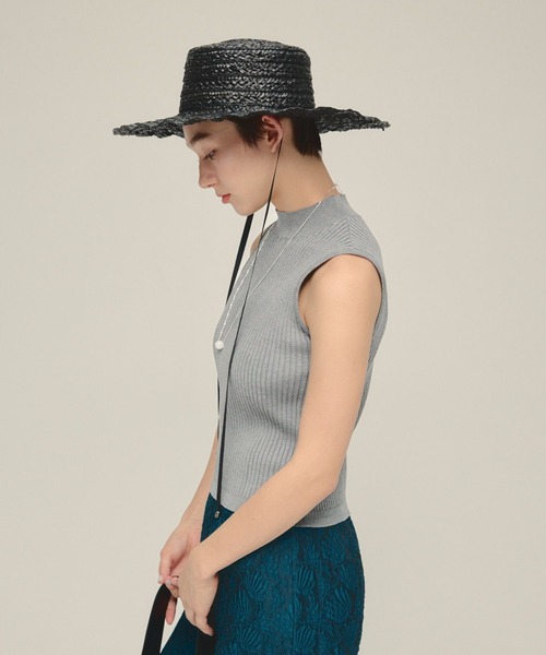 eL（エル）の「【eL】12G Rib High Neck NS/570732（ニット/セーター・レディース・グレー/ブルー/ブラック・FREE）」の15枚目の写真