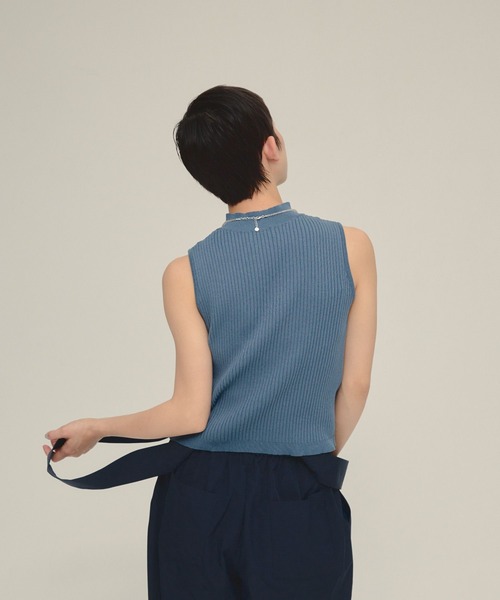 eL（エル）の「【eL】12G Rib High Neck NS/570732（ニット/セーター・レディース・グレー/ブルー/ブラック・FREE）」の22枚目の写真