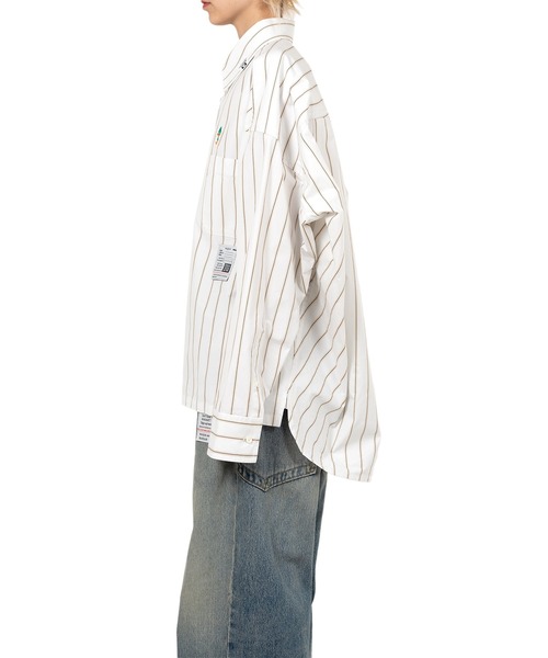 ブラウス シャツ LEON Embroidery Stripe Shirt レディース LEON Embroidery Stripe Shirt（シャツ/ブラウス）｜Maison