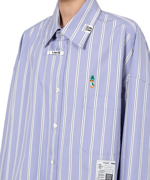 ブラウス シャツ LEON Embroidery Stripe Shirt レディース LEON Embroidery Stripe Shirt（シャツ/ブラウス）｜Maison