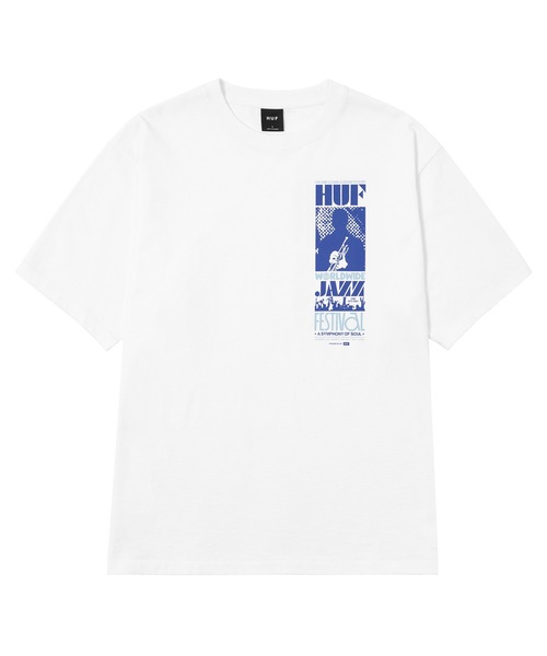 HUF（ハフ）の「WORLD JAZZ FESTIVAL TEE（Tシャツ/カットソー・メンズ・ホワイト/ブラック・S/M/L/XL/XXL）」の10枚目の写真